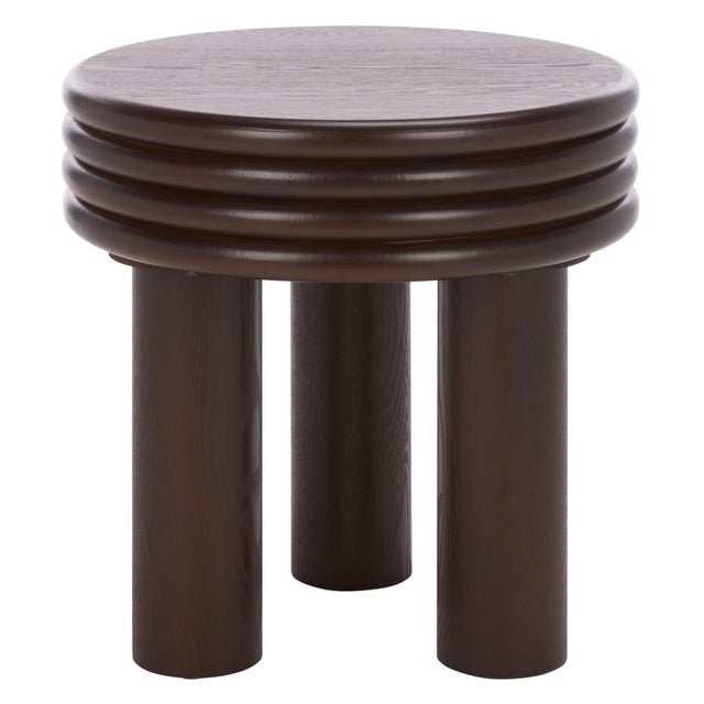 Ohana Accent Table in Dark Brown For Sale In Philadelphia - Image 6 of 8
