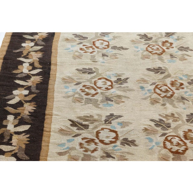 Authentic Botanic Russian Bessarabian Handmade Wool Rug For Sale - Image 4 of 8