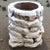 1986 White Washed Faux Stacked Riverstone Outdoor Cement Planter For Sale - Image 9 of 14