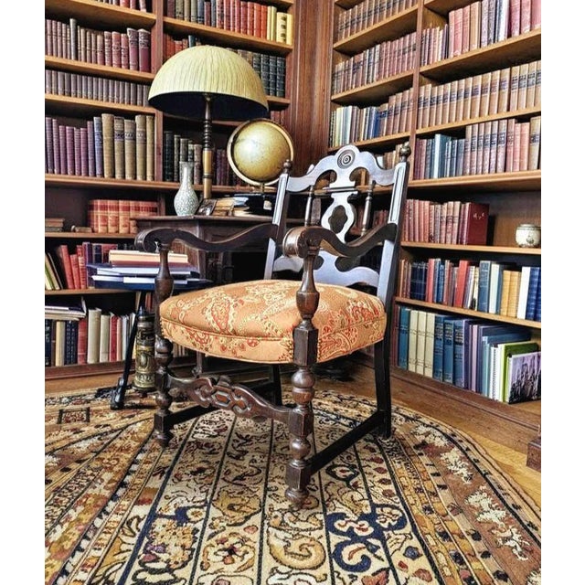 Chippendale 1940s Exquisite Chippendale-Style Armchair For Sale - Image 3 of 6