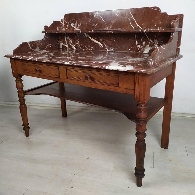 Vintage Marble Dressing Table For Sale - Image 6 of 18