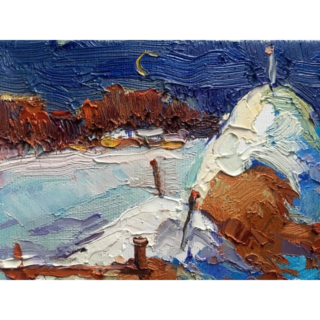 White Oil Painting Monthly Winter Oksana Ivanyuk For Sale - Image 8 of 11