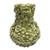 Artisan Celadon Floral Encrusted Ceramic Vase For Sale