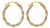 Late 20th Century Pair of 14K Two Tone Rose Gold Braided Hoop Earrings For Sale