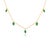 English Oval Drop Emerald Layering Necklace in 14 Karat Solid Gold For Sale - Image 3 of 11