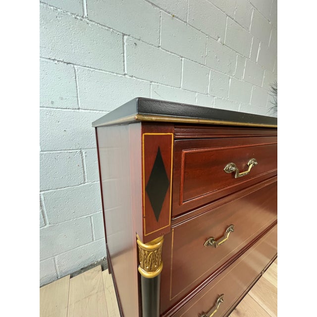 Regency RWay Dresser, Antique Wood, Elegant Design, Vintage Storage For Sale - Image 10 of 12