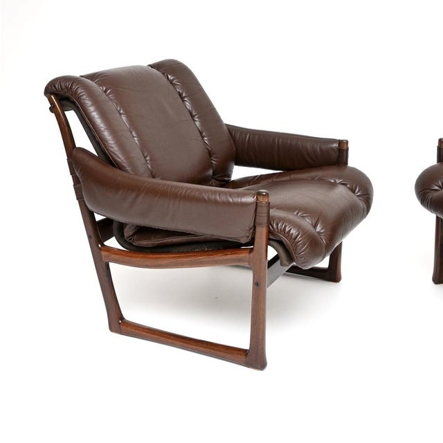 Vintage Armchairs by Torbjorn Afdal for Bruksbo, 1970, Set of 2 For Sale - Image 6 of 11