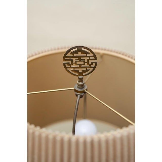 Vintage Imari-Style Porcelain Lamp — Navy, Rust & Gold Floral For Sale In Los Angeles - Image 6 of 6