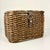 Boho Chic 1980s Vintage Boho Chic Arts & Crafts Coastal Woven Jute Wicker & Bentwood Storage Lidded Basket For Sale - Image 3 of 15