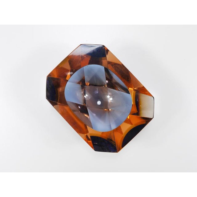 Sommerso Caviar Murano Glass Diamond Bowl by Flavio Poli attributed to Seguso, Italy, 1960s For Sale - Image 3 of 18