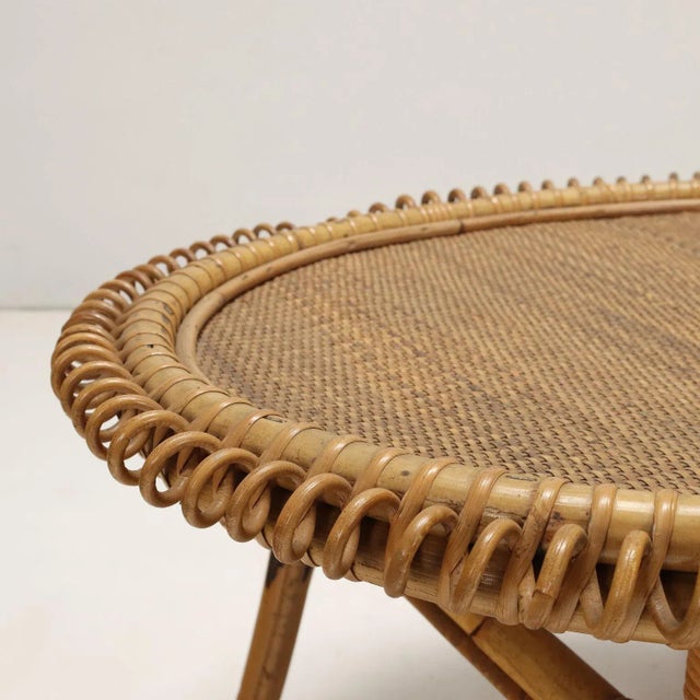 Vintage Coffee Table in Bamboo, Italy, 1960s For Sale - Image 4 of 8