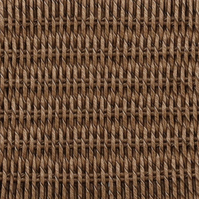 2020s Modern Brown Faux Wicker & Teak Outdoor Counter Stool For Sale - Image 5 of 6