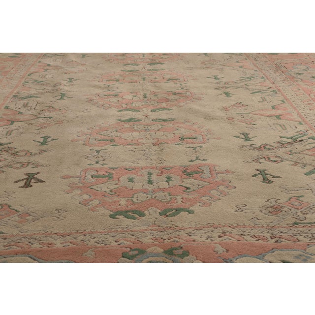 Mid 20th Century Vintage Turkish Oushak Rug, 06'02 X 08'05 For Sale - Image 5 of 10