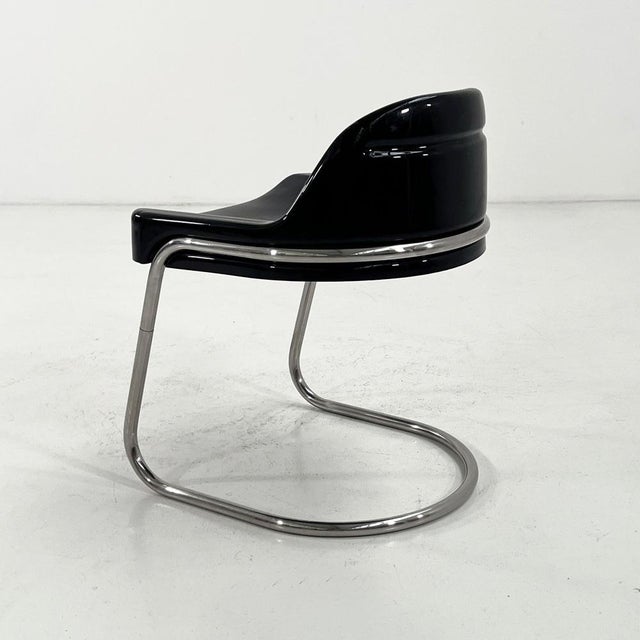 Black Black Orix Desk Chair by Vittorio Parigi and Nani Prina for Molteni, 1970s For Sale - Image 8 of 9