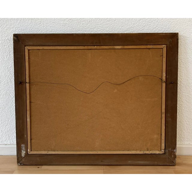 M. Osmont, Animated Landscape at the End of the Day, Oil on Paper Mounted on Panel, 1920s, Framed For Sale - Image 11 of 12