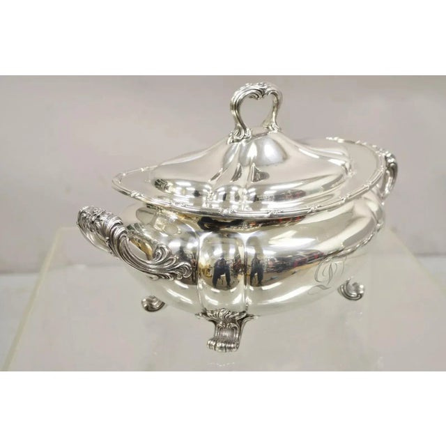 Antique Gorham 01121 1904 Victorian Silverplate Lidded Soup Tureen For Sale - Image 12 of 12