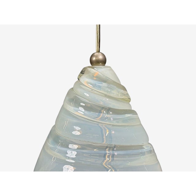 1960s Leucos, Italian Modern, Pendant Light, Handblown Glass, Metal, Italy For Sale In New York - Image 6 of 10
