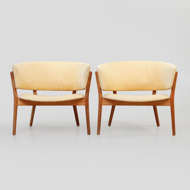 Nanna Ditzel armchair Model 83 by Mobelfabric Soren Willadsen Denmark. Oak wood. This piece is attributed to the mentioned...