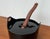 Wood Mid-Century Modern Black Enamel Cast Iron Pot with Teak Handle by Timo Sarpaneva for Rosenlew of Finland, 1960s For Sale - Image 7 of 18