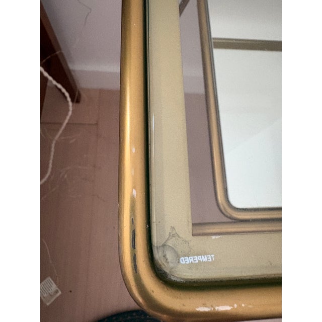 Mid-Century Modern West Elm Curved Terrace Nightstand / Side Table in Gold - Good Condition For Sale - Image 3 of 5