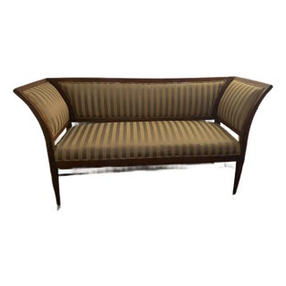 1940s Walnut Frame Settee For Sale