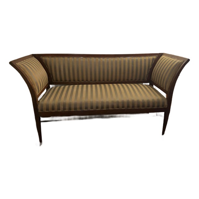 1940s Walnut Frame Settee For Sale