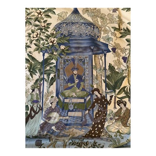 Cowtan and Tout Taj Pahari Cotton Chintz Fabric 1 1/4 Yards For Sale