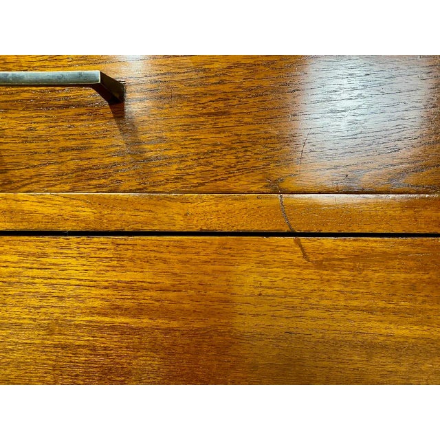 Brown Vintage Director's Desk, 1960s For Sale - Image 8 of 10