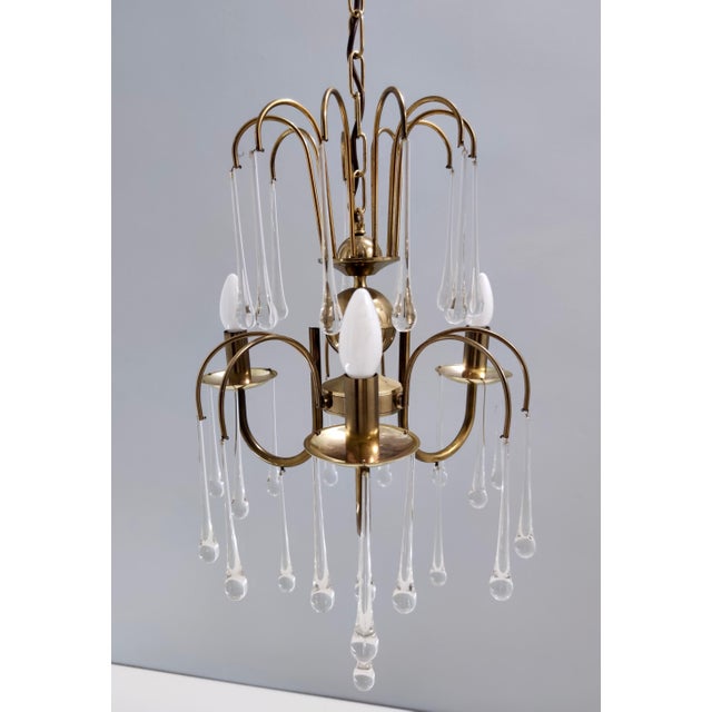 1970s Vintage Italian Murano Glass Teardrop Chandelier from Venini, 1970s For Sale - Image 5 of 17