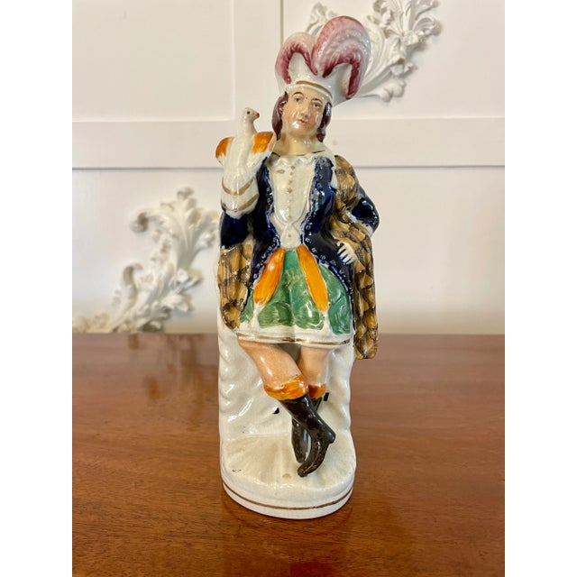 Antique Victorian Staffordshire Flatback Figure, 1880s For Sale - Image 9 of 9
