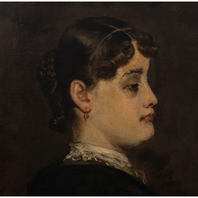 Heinrich Weber Portrait of a Lady Oil on Canvas | Chairish