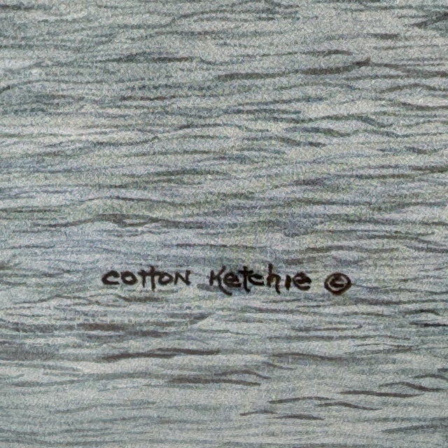 1990s Cotton Ketchie Lake Norman Highlanders Signed Numbered Framed Print 322/750 26x22 For Sale In Tampa - Image 6 of 12
