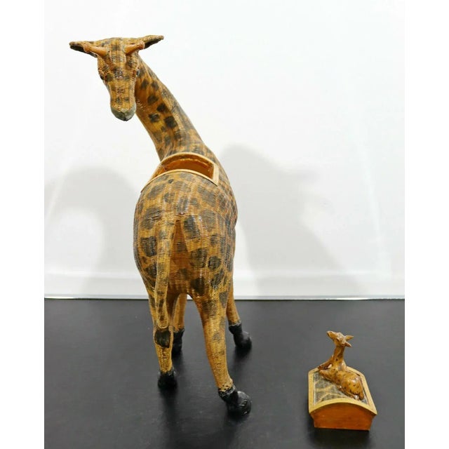 Vintage Woven Chinese Giraffe Asian Style Basket Sculpture For Sale In Detroit - Image 6 of 11