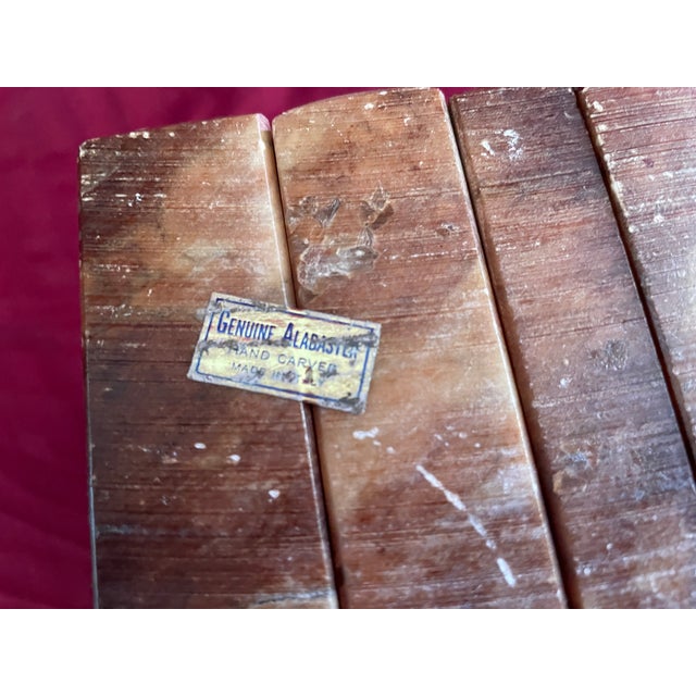 Mid Century Trompe l'Oeil Italian Alabaster Bookends of Books For Sale - Image 9 of 9