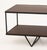 Contemporary Geometric Design Walnut and Black Patinated Steel Two-Tier Coffee Table For Sale - Image 3 of 6