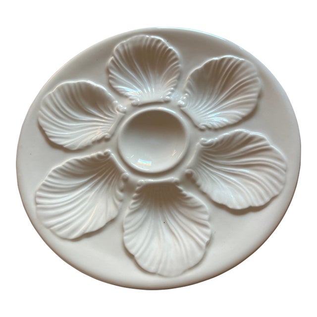 Vintage French Oyster Plate For Sale
