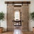 Brown Antique Hand-Carved Wooden Door Panel | Distressed Whitewash Floral Barn Door, Vintage Door 96x27 For Sale - Image 8 of 8