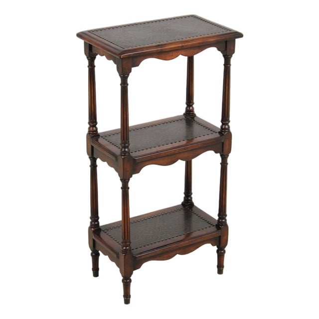 Theodore Alexander 3 Tier Metal Top Stand Table For Sale