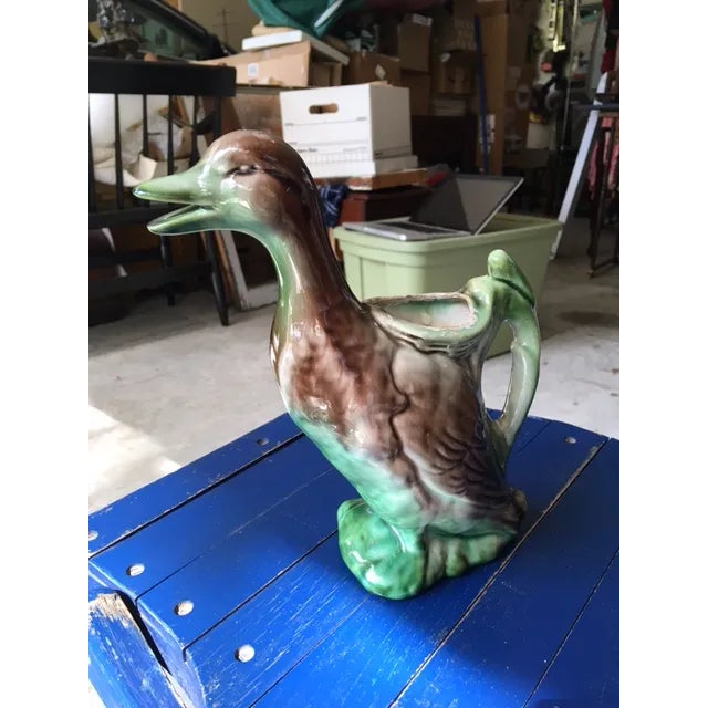 Majolica Duck Pitcher For Sale - Image 10 of 10