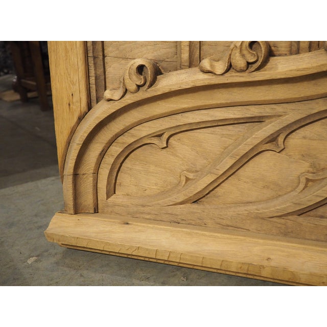 French Carved Oak Gothic Style Overdoor, Circa 1910 For Sale - Image 9 of 12