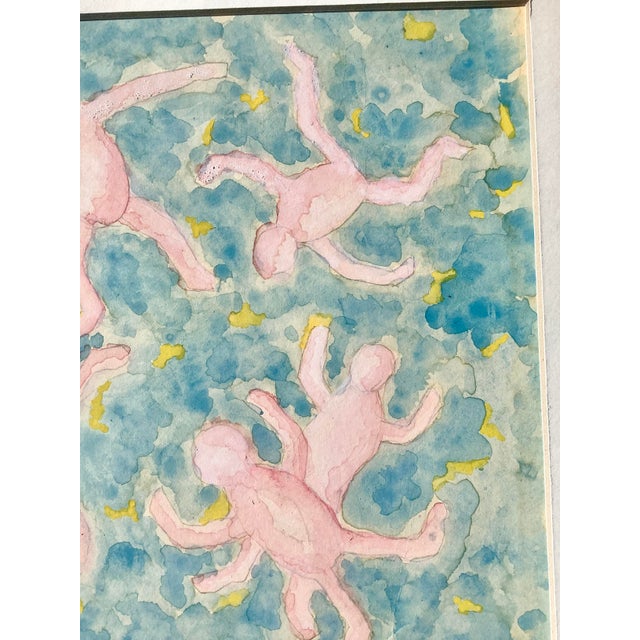 Mid-Century Modern 1960s "Tumbling Figures" Painting by Nemes For Sale - Image 3 of 4