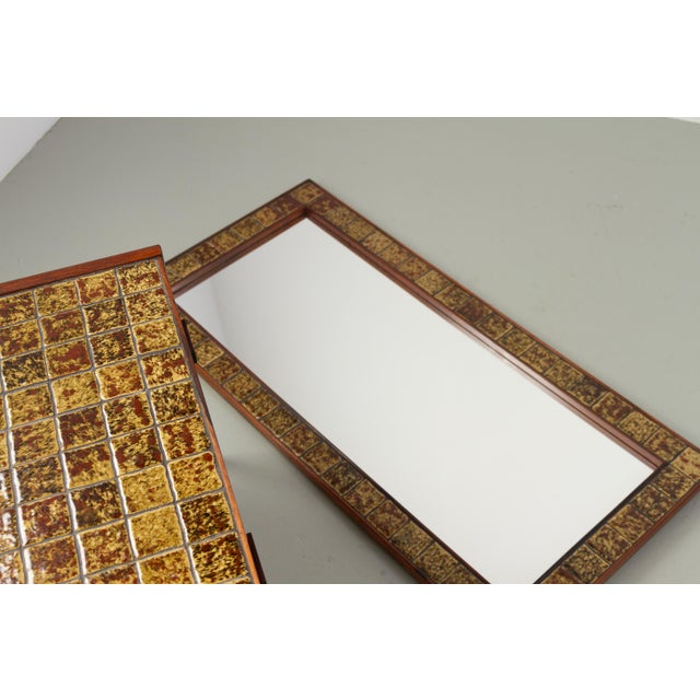 Vintage Danish Rosewood Hallway Mirror and Dresser Set, 1950s, Set of 2 For Sale - Image 16 of 18