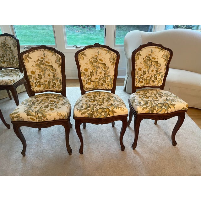 French Country Antique French Country Walnut Dining Chairs Set of 6 For Sale - Image 3 of 12