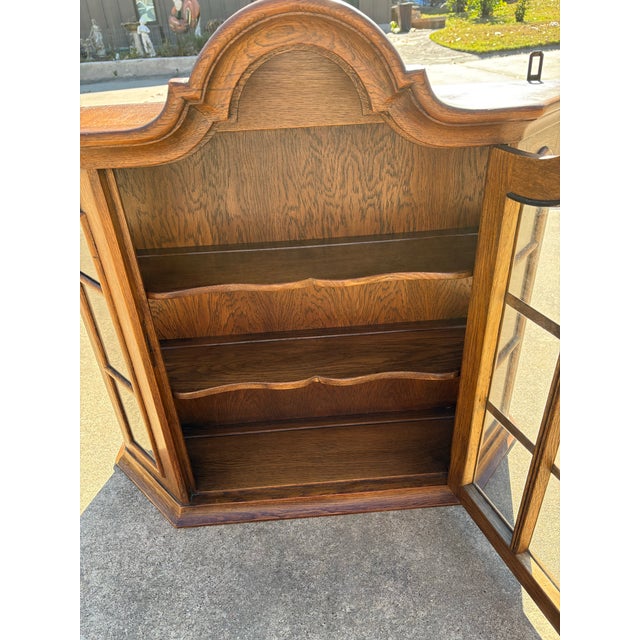 Brown Vintage Large Dutch Wall Cabinet For Sale - Image 8 of 10