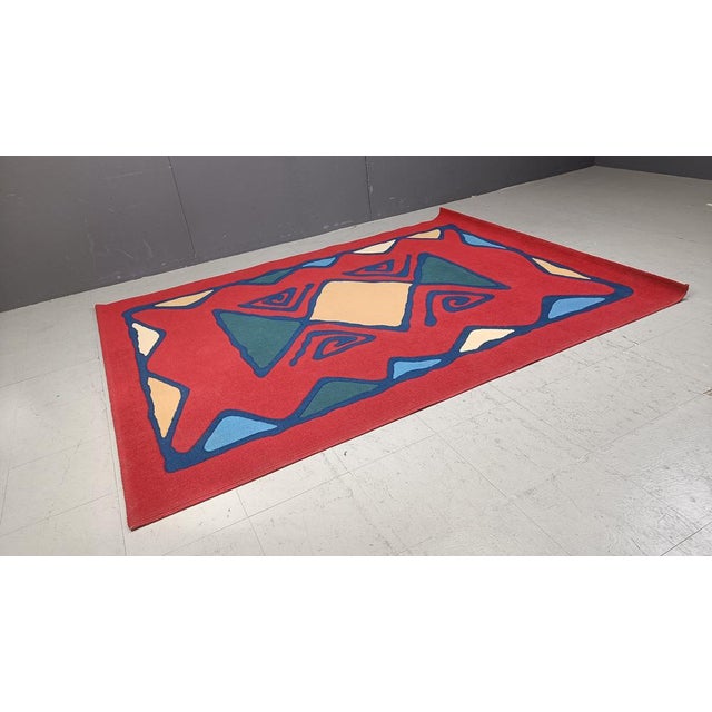 Large Hand-Knotted Rug, 1980s For Sale - Image 4 of 8