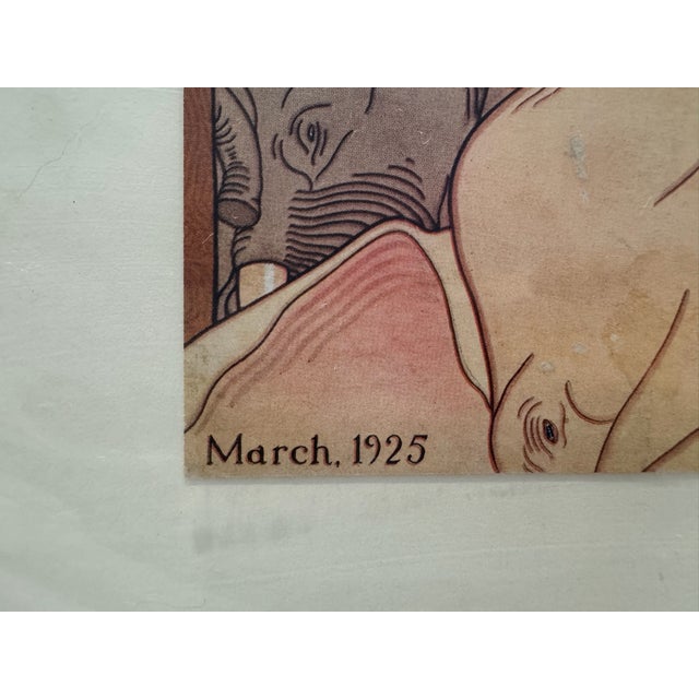 Art Deco 1925 Original Asia Magazine Cover, March Frank McIntosh, Art Deco, Matted For Sale - Image 3 of 6