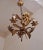 Vintage Chandelier in a Floral Design Made of Gold-Colored Metal, 1970s For Sale - Image 6 of 7