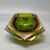 1960s Gorgeous green ashtray or catch-all by Flavio Poli for Seguso in Murano sommerso Glass. Made in Italy. This complex...