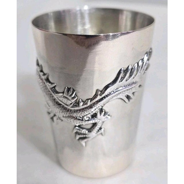 Antique Late 19th Century Chinese Export Silver Beaker from Tuck Chang & Co. For Sale - Image 6 of 18