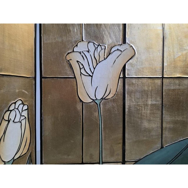 French Four-Panel Room Divider from Fournier Decoration Paris, 1980s For Sale - Image 8 of 14